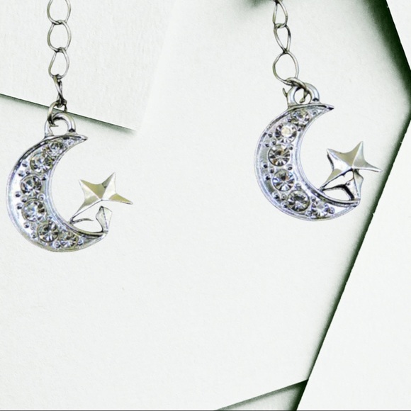 🌙🆕 Betsey Johnson Style - Star & Moon Drop Earrings - Picture 2 of 4